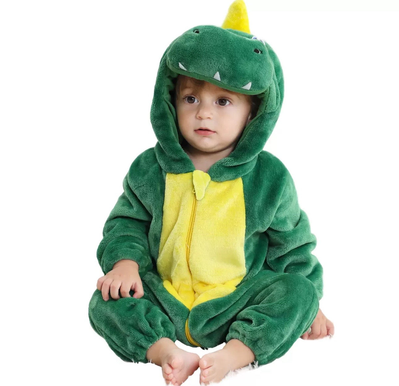 חליפת תינוק דינוזואר ירוק SNUGI