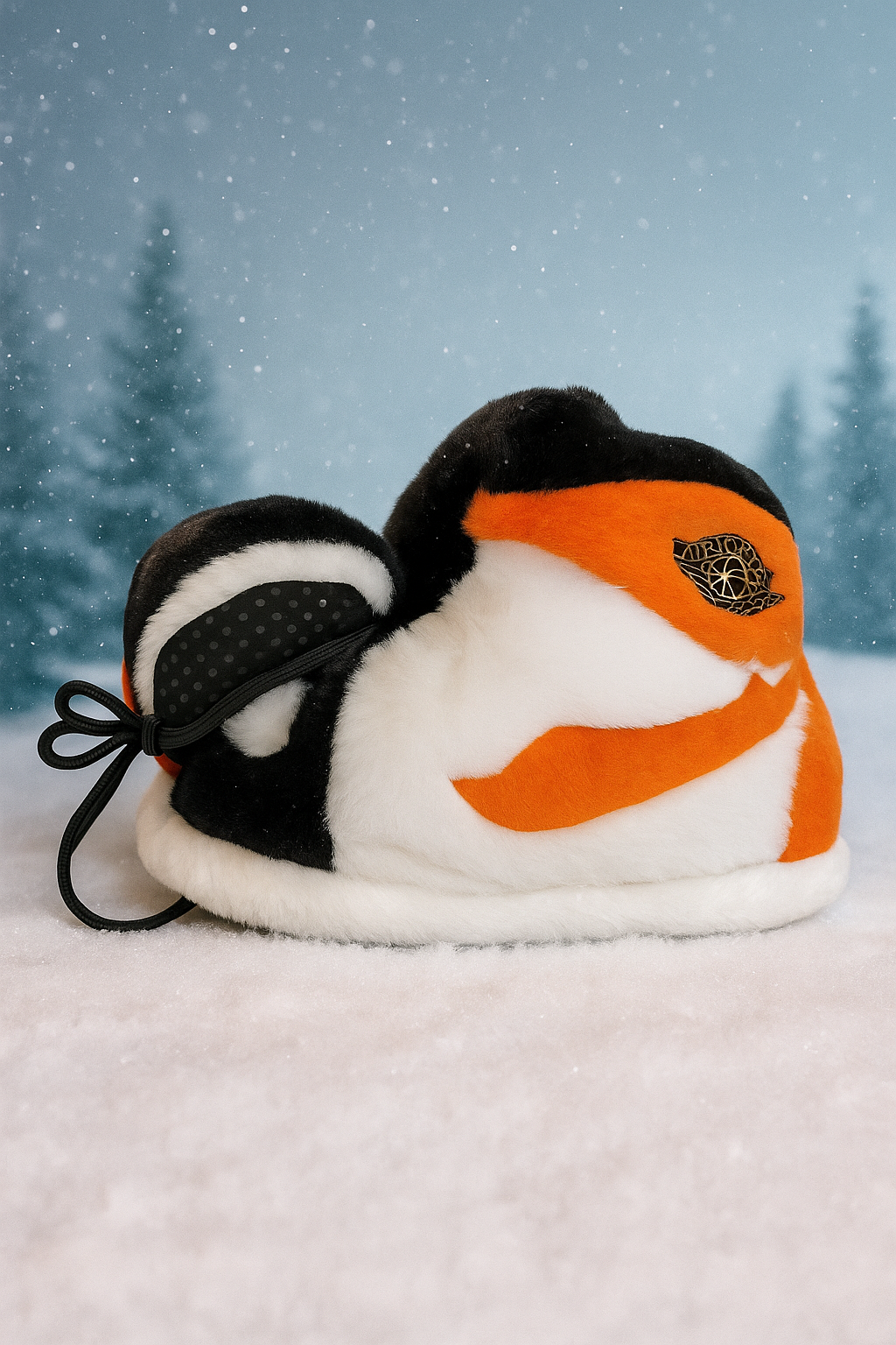 נעלי גורדן כתום לבן שחור מחממות לחורף