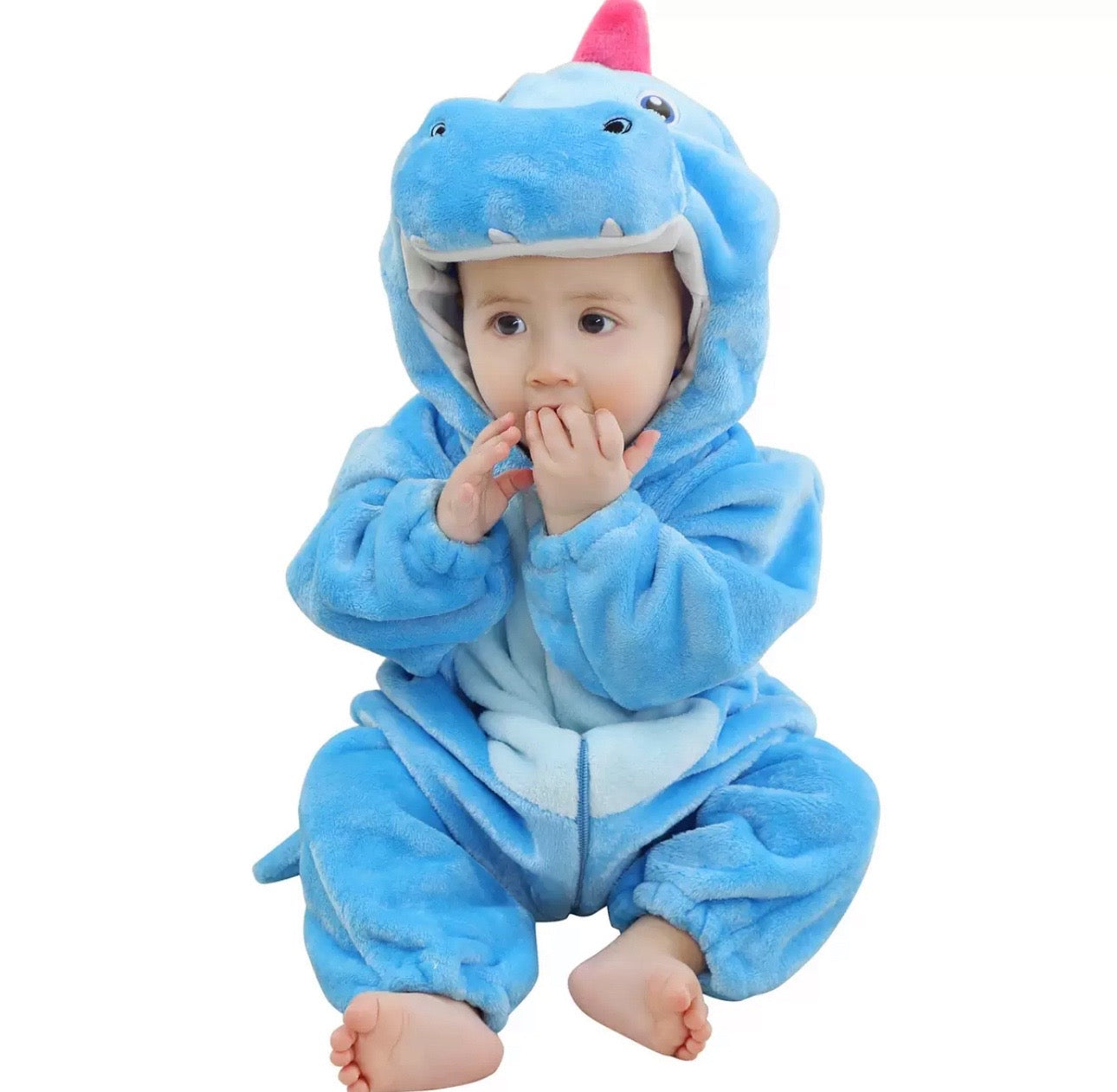 חליפת תינוק דינוזואר תכלת SNUGI