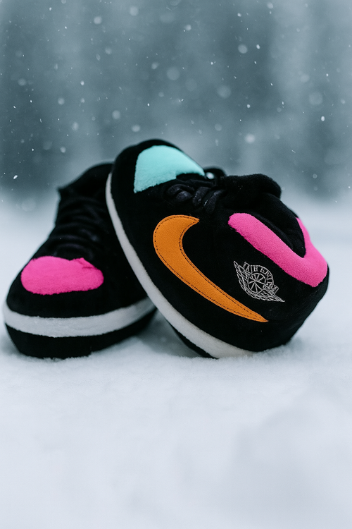 נעלי גורדן שחור צבעוני מחממות לחורף