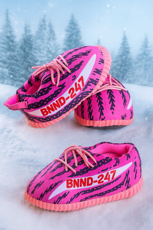 נעלי ייזי ורודות מחממות לחורף