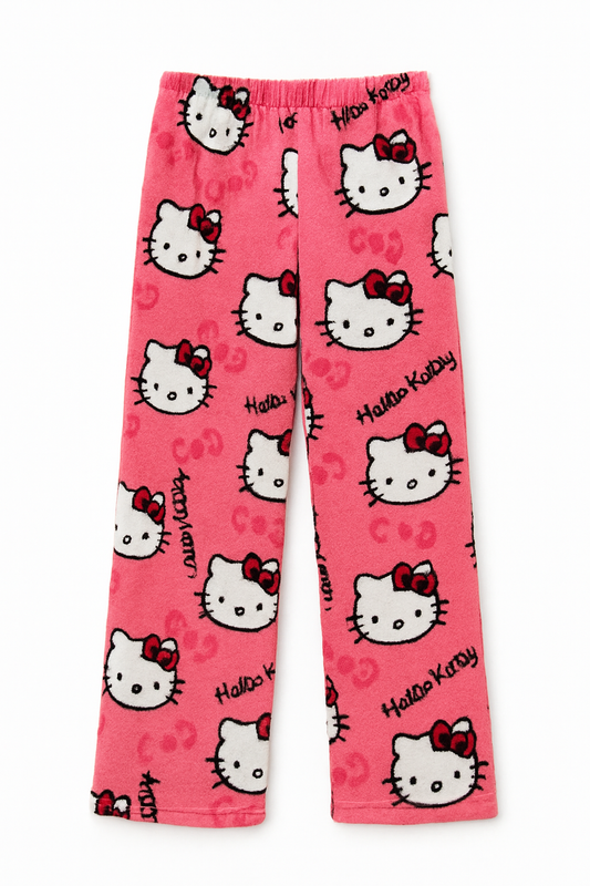 מכנסי הלו קיטי ורוד
