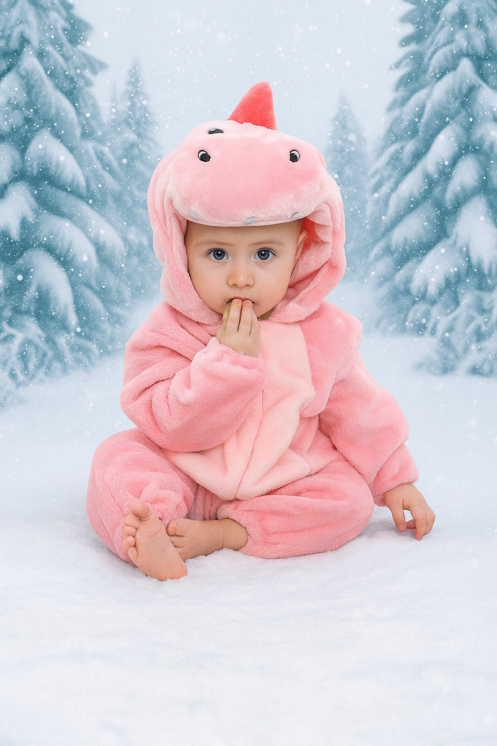 חליפת תינוק דינוזואר ורוד SNUGI