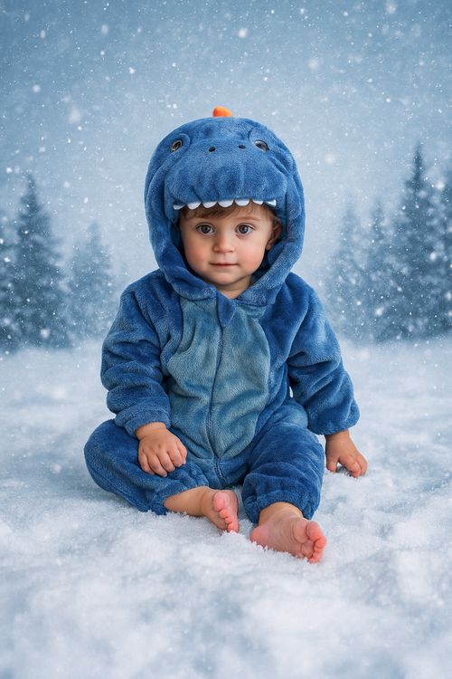 חליפת תינוק דינוזואר כחול SNUGI